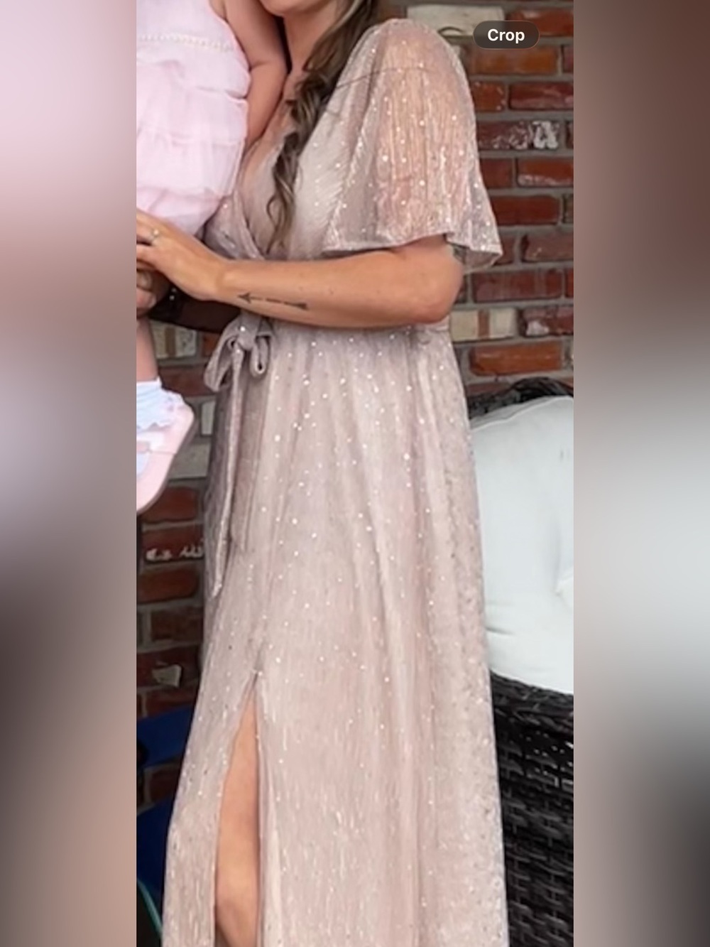 Baltic Born Blush Pink Sparkle Maxi Dress